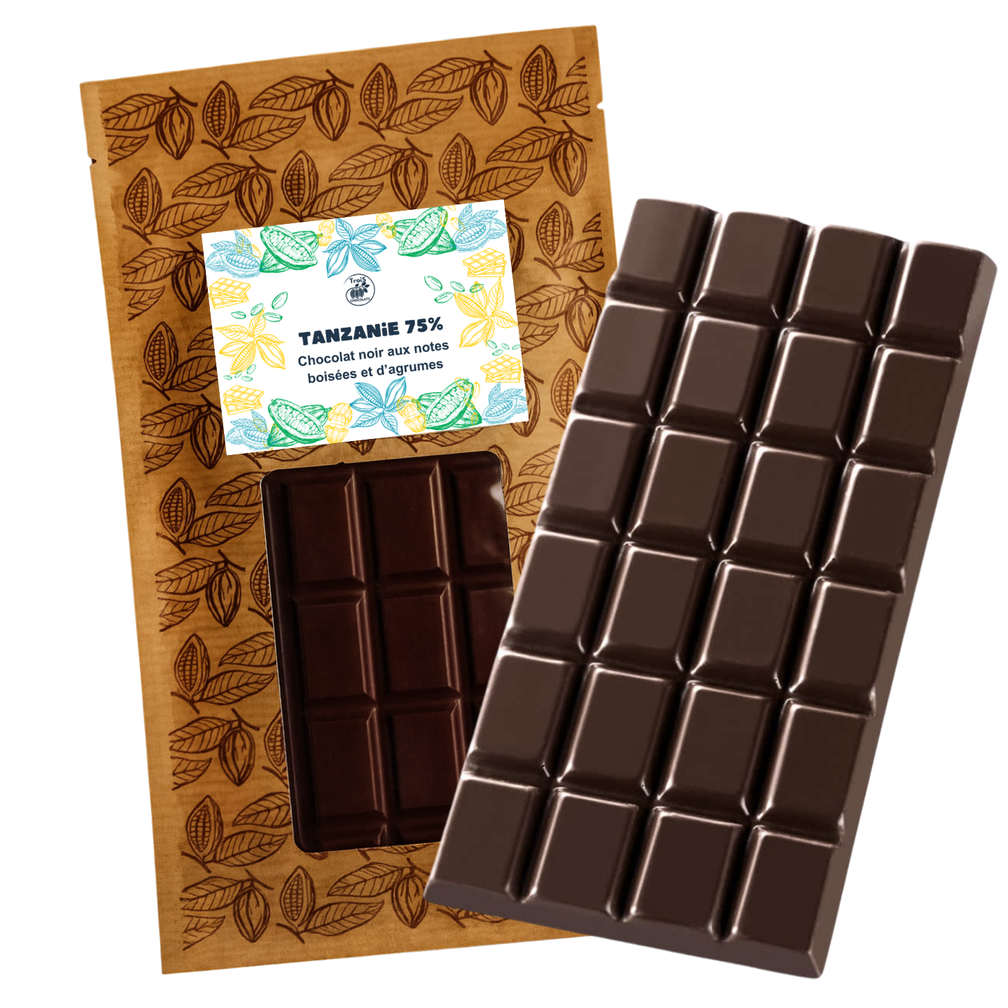 Tablette noir Tanzanie 75 %