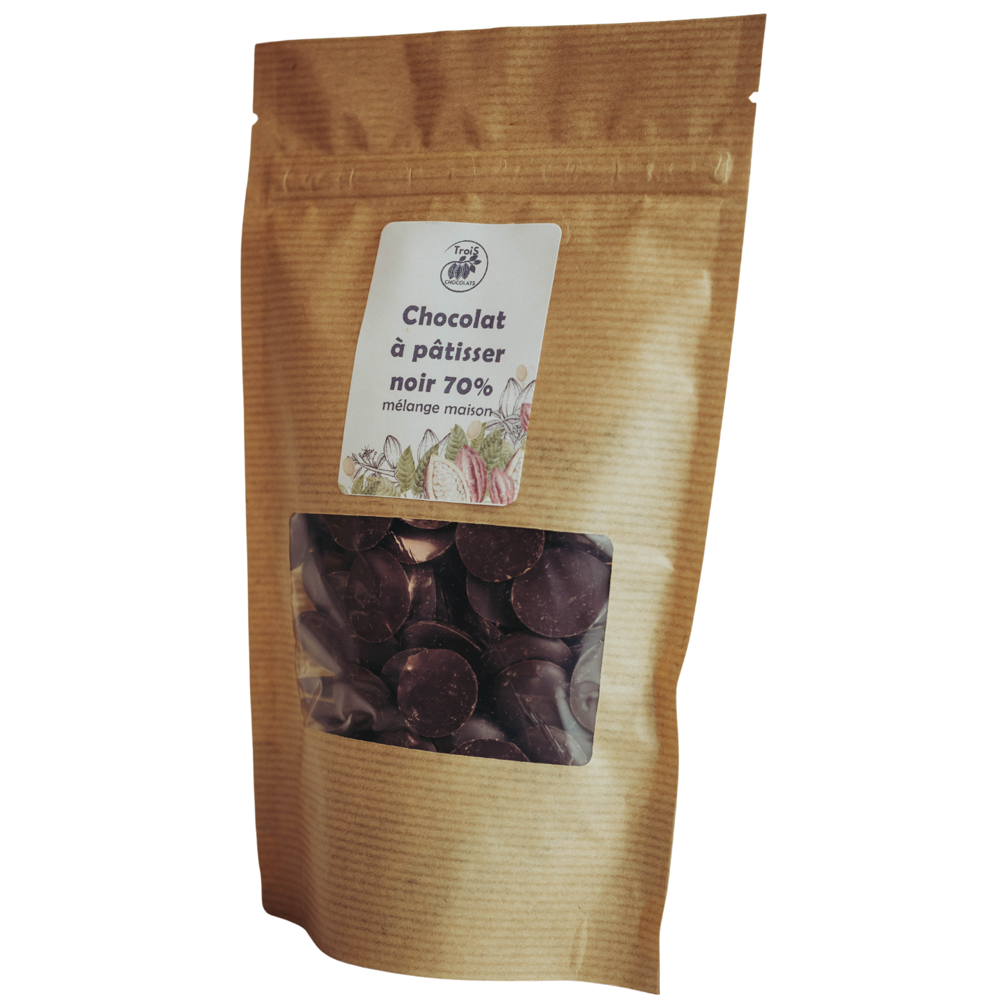 Pistoles Chocolat Noir 200g Bean-to-Bar Artisanal | 3chocolats