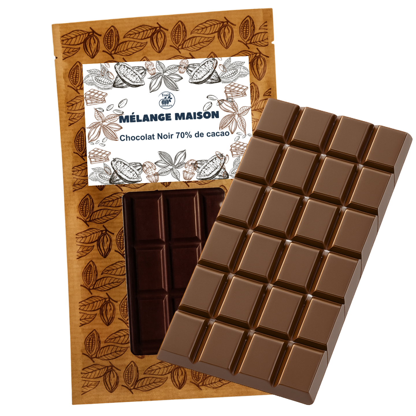 Tablette noir mélange maison 70%