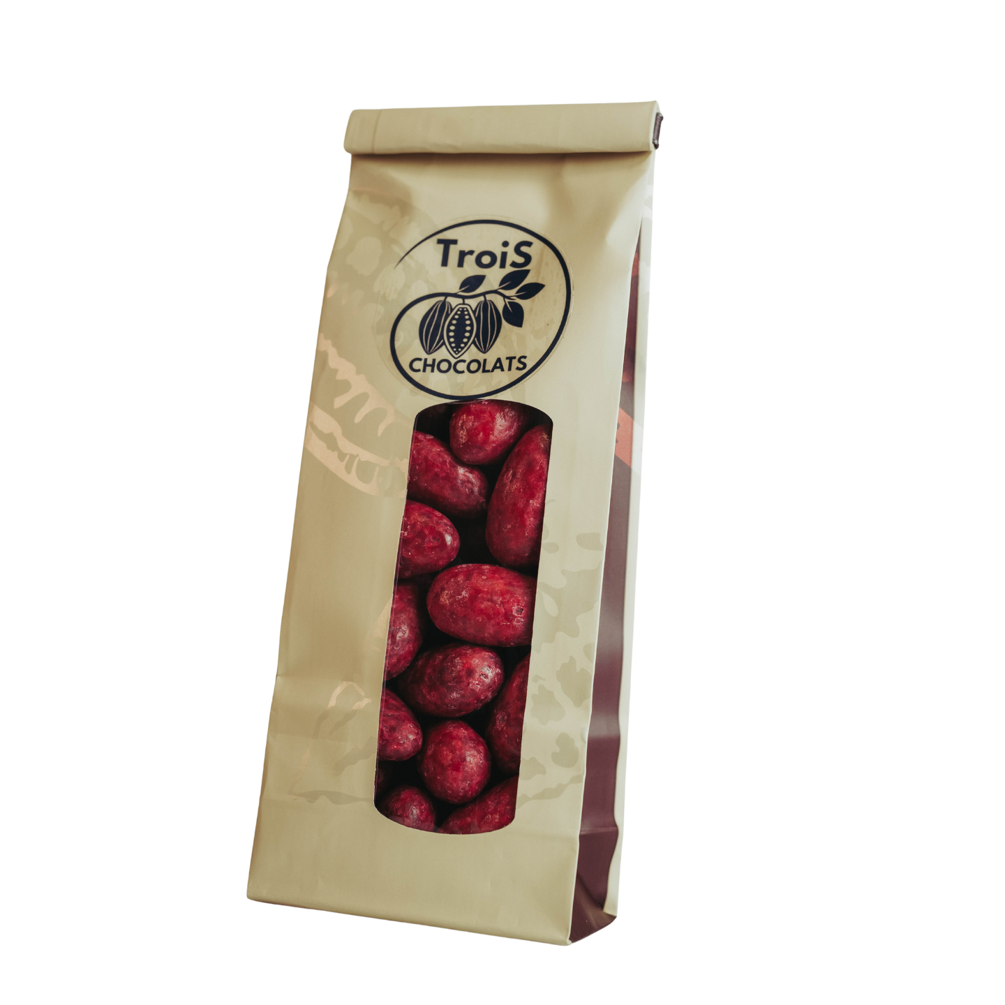 Poche Croquant Framboise | Confiserie Artisanale |  3chocolats