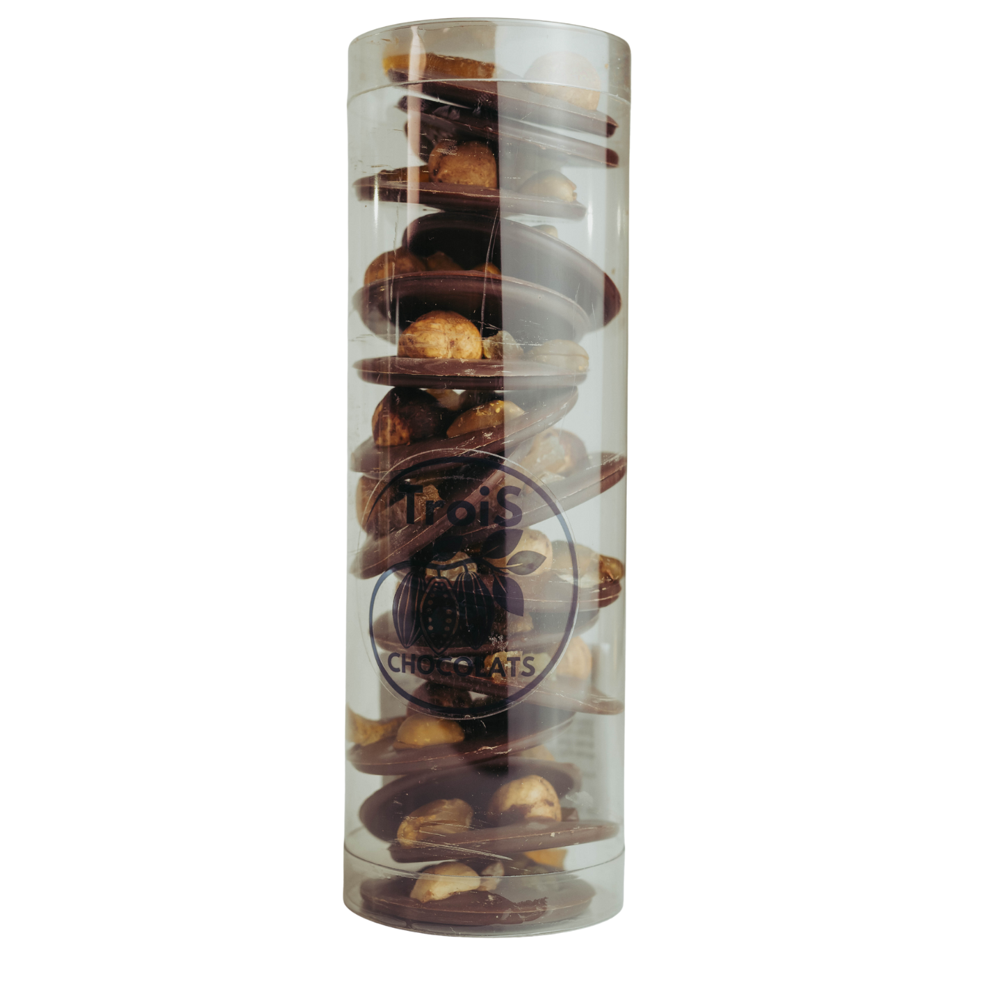 Tubo Mendiant Lait - Chocolat au Lait aux Fruits Secs | 3chocolats